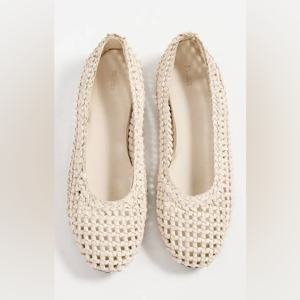 St. Agni Cream Woven Flats